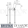 Bristan Pivot Basin Mixer Clicker Waste Dimensions